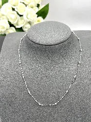 72220645 collier en argent chaîne maille perlées d3mm fantaisie argent 925 rhodié l45 cm argent 925 millième (22ct) 2,6g