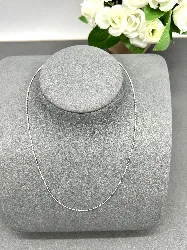 72220945 collier en argent chaîne maille perlées et cubes fantaisie argent 925 rhodié l39-45 cm argent 925 millième (22ct) 2,28g