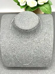 72221245 collier en argent chaîne maille perlées d1mm fantaisie argent 925 rhodié l39-45 cm argent 925 millième (22ct) 1,9g