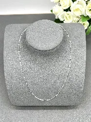 72804545 chaîne maille gourmette  argent 925 rhodié l39-45 argent 925 millième (22ct) 2,62g