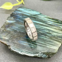 bague argent jonc ornée de nacre argent 925 millième (22 ct) 2,65g