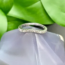 bague argent ornée d'oxydes argent 925 millième (22 ct) 1,40g