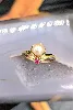 bague perle de culture surmonté d'un rubis or 750 millième (18 ct) 2,88g