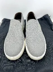 baskets basses lanvin en cuir gris