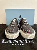 baskets lanvin en cuir noir à motifs bulles