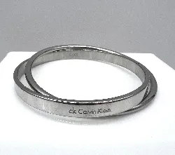 bracelet jonc double calvin klein en acier inoxydable