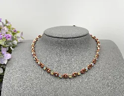 collier ras du cou  agatha fleurs et strass