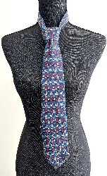cravate hermès 100% soie multicolore à motifs bateaux