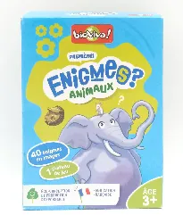 livre jeu de société mes premières enigmes animaux bioviva