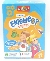 livre jeu de société mes premières enigmes objets bioviva