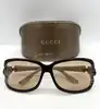 lunettes de soleil gucci gg 2995/s ornées du logo gucci avec des verres marron clair