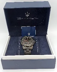 montre maserati successo en métal noir