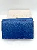 porte cartes jimmy choo bria en cuir bleu jean
