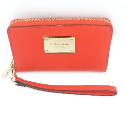 portefeuille compact michael kors orange