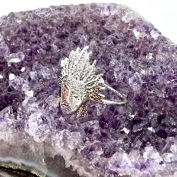 bague argent motif indien  argent 925 millième (22 ct) 3,14 g