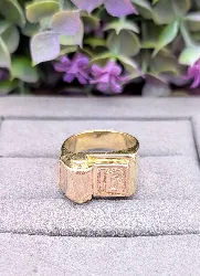 bague chevalière initiales lc or 750 millième (18 ct) 17,13g