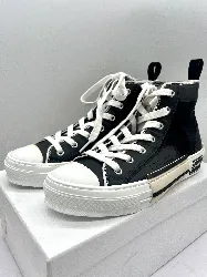 baskets dior montantes b23 en toile et cuir noires t38