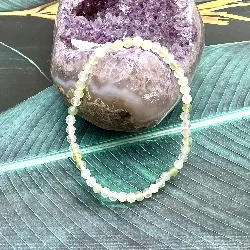 brpi bracelet billes élastiqué en pierre jade coréen facettée d4mm