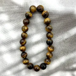 brpi bracelet élastiqué en pierre oeil de tigre d10 mm