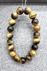 brpi bracelet élastiqué en pierre oeil de tigre mate d10 mm