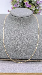 chaîne maille forçat limée or 750 millième (18 ct) 6,72g