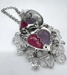 charm de sac dior coeur argenté pretty charm secret lip gloss édition limitée