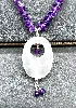 collier en amethyste et quartz rose - claude dasque argent 925 millième (22 ct) 25,48g