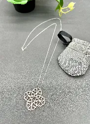 collier sautoir apm monaco en argent et vermeil rose orné d'oxydes de zirconium collection ensorcelée argent 925 millième (22 ct) 