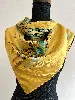 foulard/ carré 90 hermès or des incas en soie