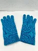gants bompard en cachemire bleu cyan