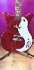 guitare danelectro dc59m nos+ - red metal flake
