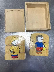jeu en bois - puzzle tchoupi à habiller - éveil