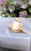 pendentif camée rond profile femme or 750 millième (18 ct) 1,84g