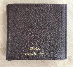 portefeuille ralph lauren en cuir marron