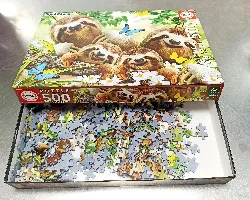 puzzle 500 pièces selfies - selfie famille de paresseux