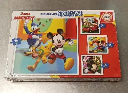 puzzle progressive  mickey 12 - 16 - 20 - 25 pièces