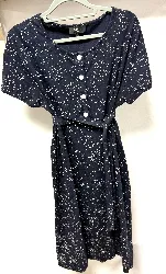 robe a.p.c noire à imprimé avec ceinture