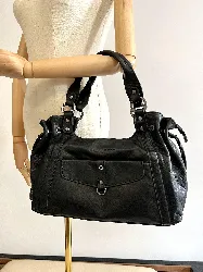 sac à main lancaster en cuir noir