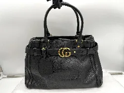 sac gucci running en cuir noir bijouteries dorées