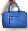 sac lancaster grand polochon mademoiselle ana en cuir bleu cyan