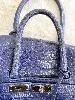 sac mac douglas taille l en cuir navy effet croco avec bandoulière