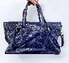 sac mac douglas taille l en cuir navy effet croco avec bandoulière