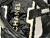 sandales chanel en cuir noir vernis