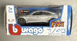 voiture miniature 1/43 burago street fire - audi rs e-tron gt - grise