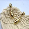 3121209 boucles d'oreilles pendantes en forme de goutte d'eau en acier doré