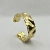 31222362 bracelet manchette martelée en acier doré