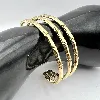 31225760 emsemble bracelet motif bamboo en acier doré