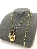 31227750 collier chaîne avec pendentif coquillage et étoile en acier doré
