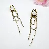 3122809 boucles d'oreilles pendantes en forme de géométrique gland chaîne en acier doré