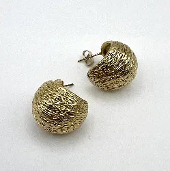 3604609 boucles d'oreilles en forme de goutte d'eau texturée en acier doré